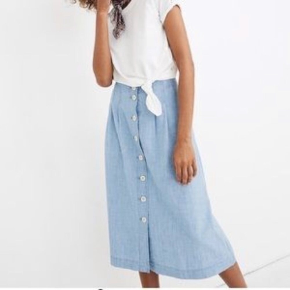 Madewell Patio Chambray Skirt Size 10